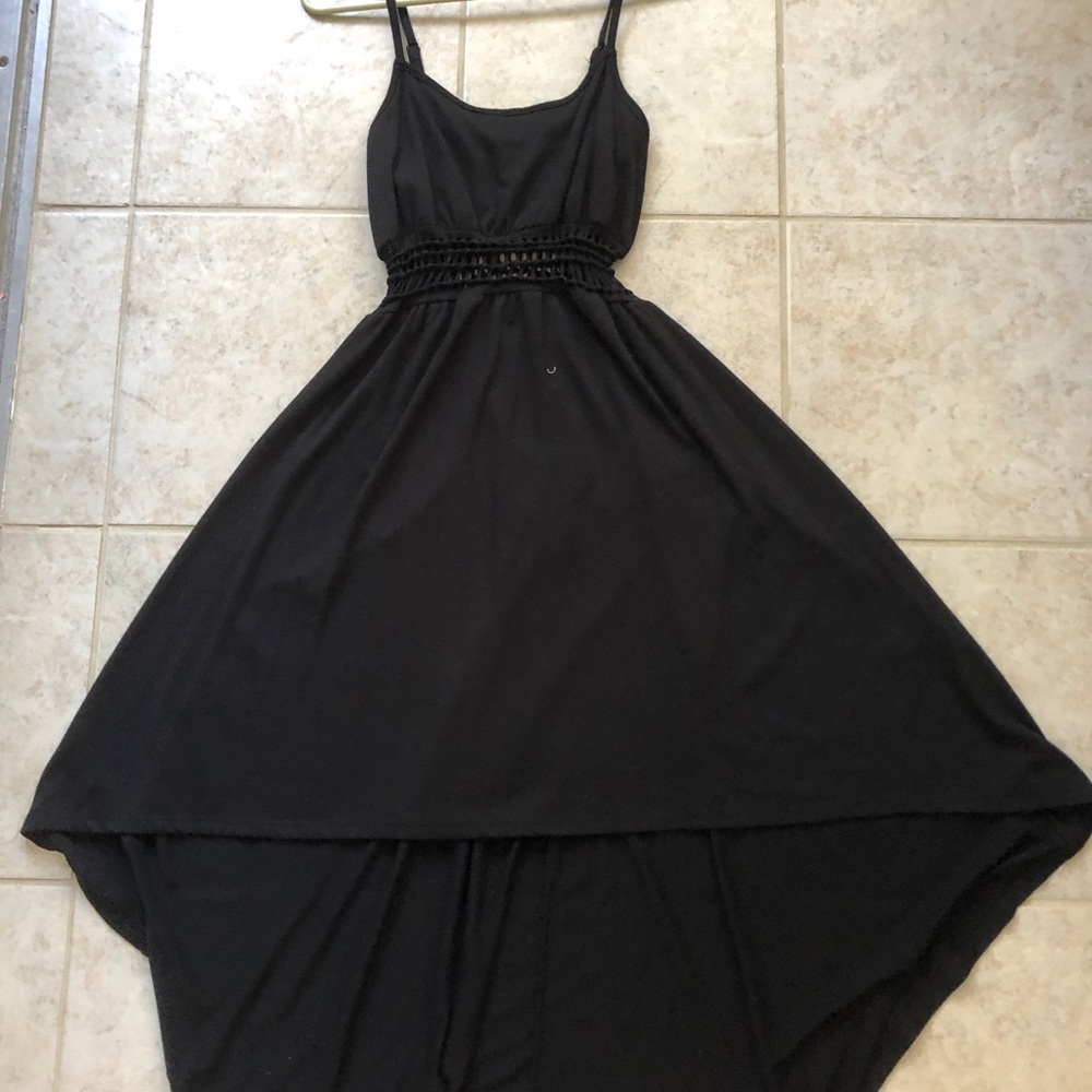 Black high low dress